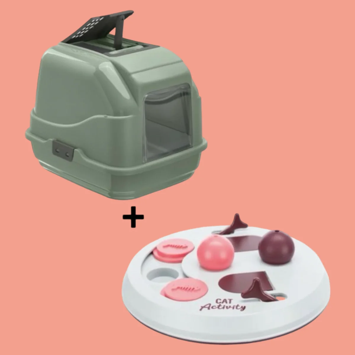 Combideal - Imac Kattenbak Easy Cat 2Nd Life + Trixie Cat Activity Flip Board (23 CM) - Afbeelding 2